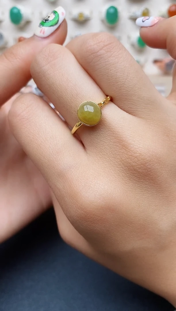 【闪购商品】翡翠戒指银S925镶嵌缅甸翡翠