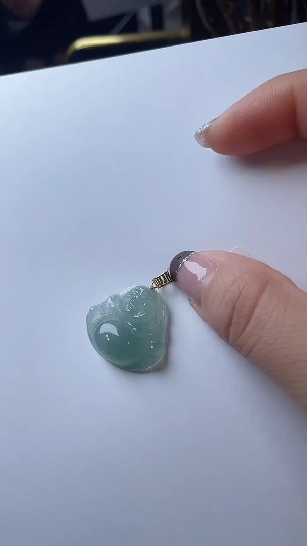 【闪购商品】翡翠吊坠(不含链)18K金镶嵌吊坠