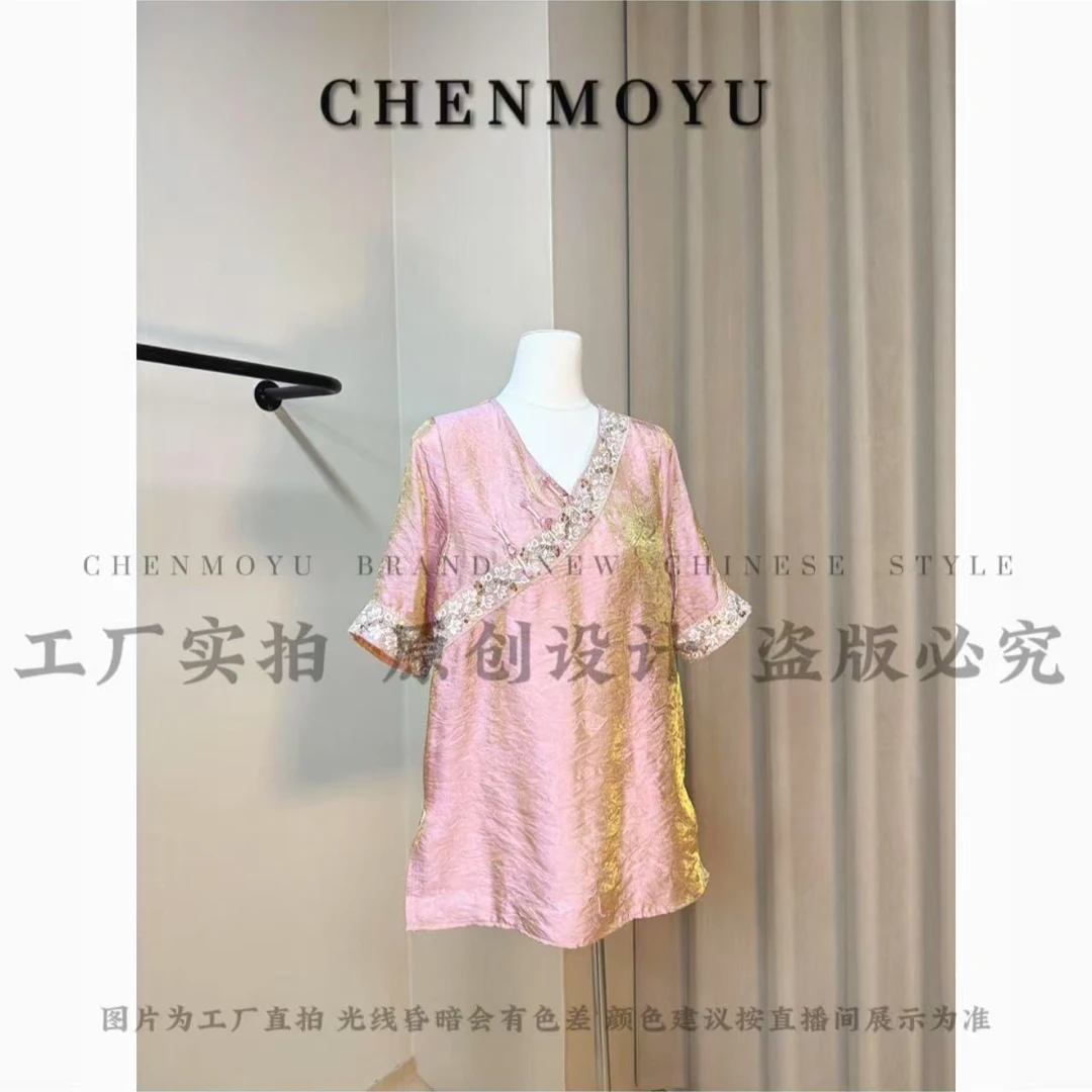 CHENMOYU【度假风情】-手工定制!短袖上衣-25152006
