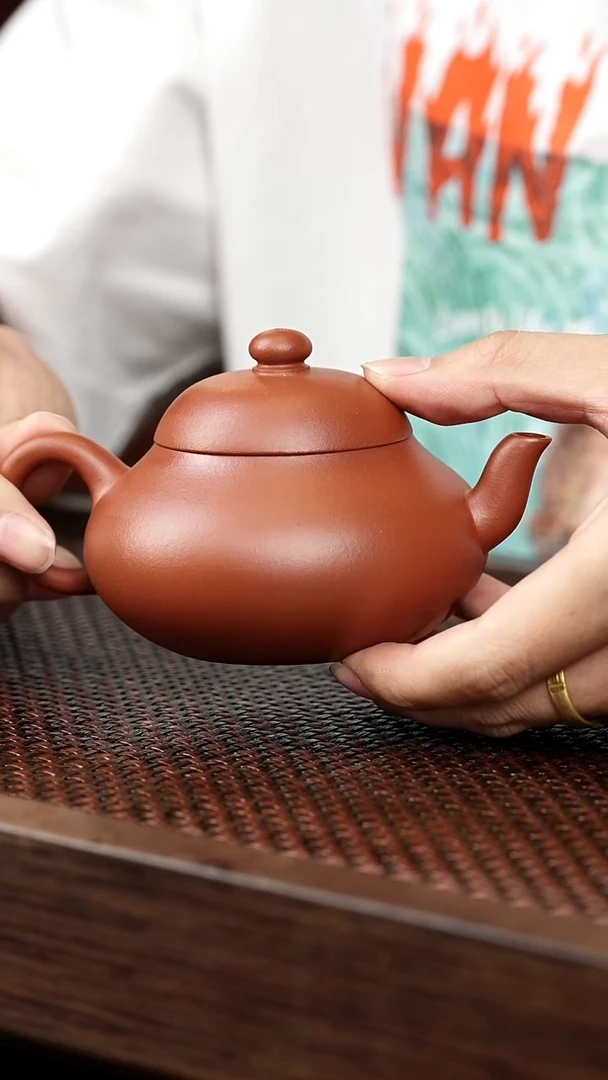 茶壶紫砂朱泥矮梨