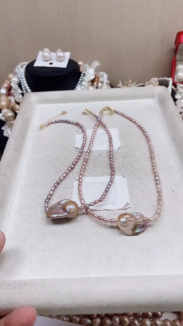 未镶嵌项链淡水珍珠【纯恬饰品】（多样性发货发一）