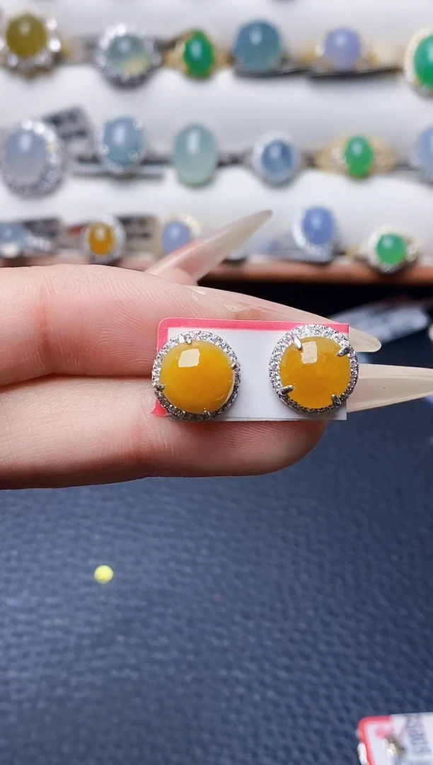 银S925镶嵌戒指翡翠2042