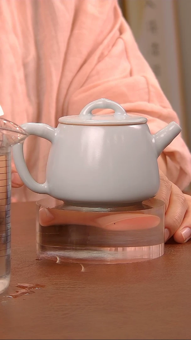 【闪购商品】瓷片498缩釉月白石瓢壶..........