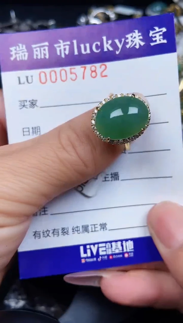 翡翠银S925镶嵌颈饰5782