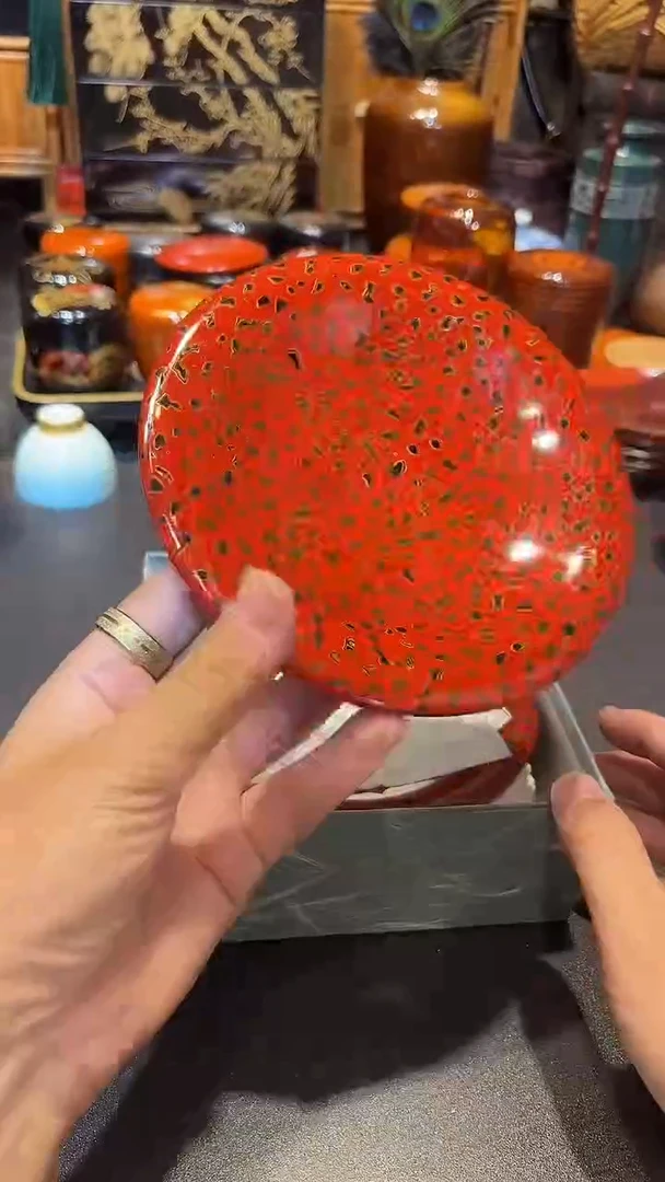 菠萝漆壶承五片 大漆漆器大漆漆器大漆漆器