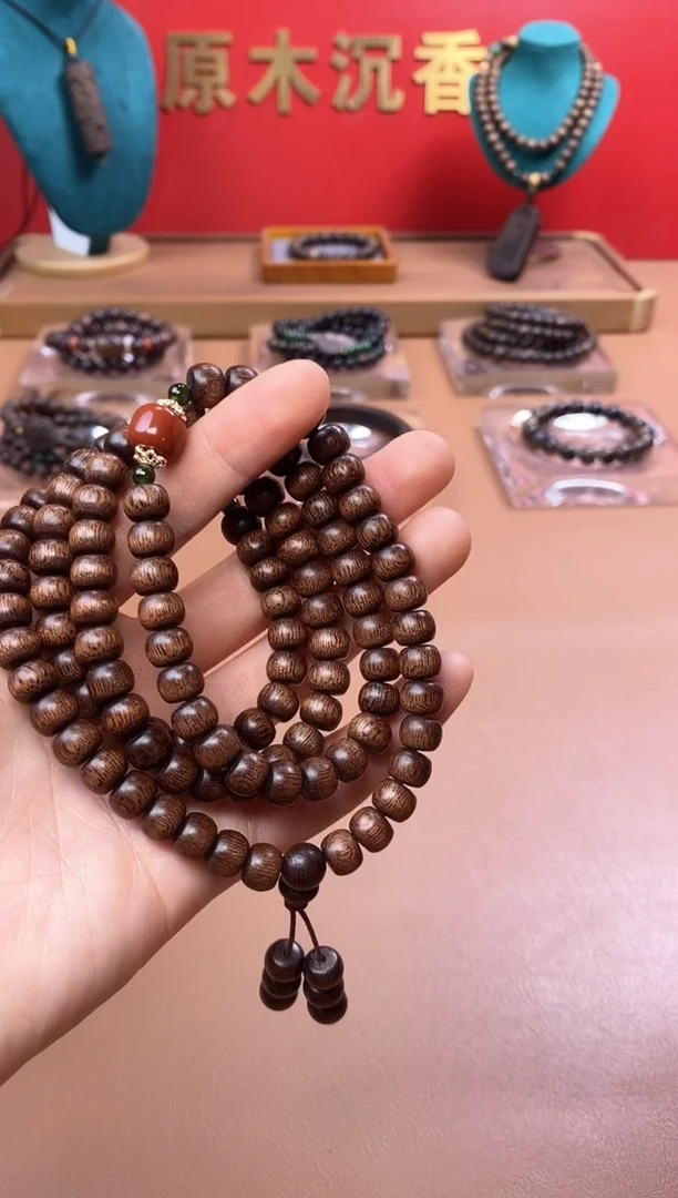 【闪购商品】沉香手串P沉水玉化富森红土6*8*108颗