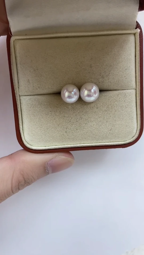 银S925镶嵌淡水珍珠耳饰
