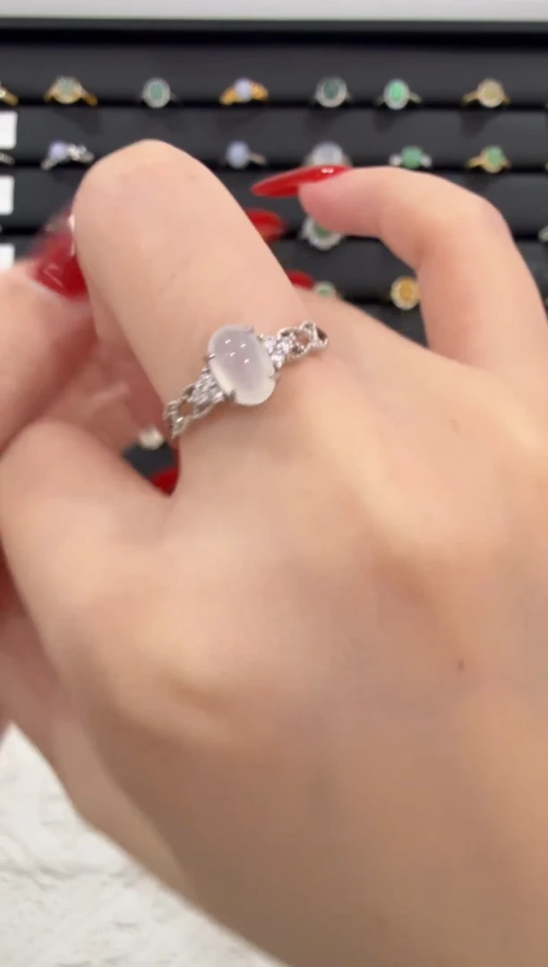 银S925镶嵌戒指翡翠025