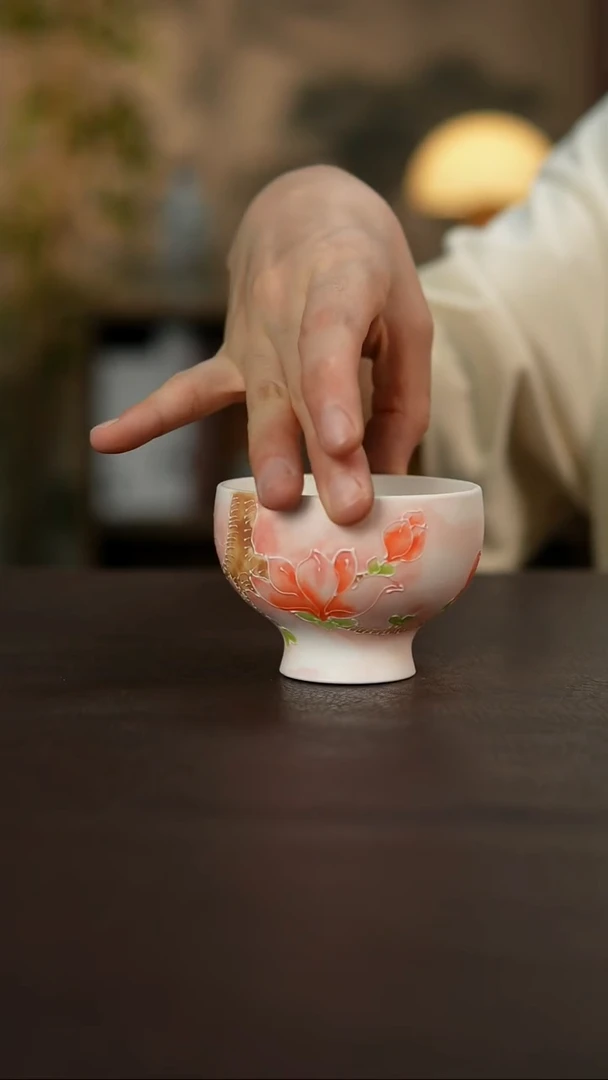 杯景德镇陶瓷杯碗柴烧多人