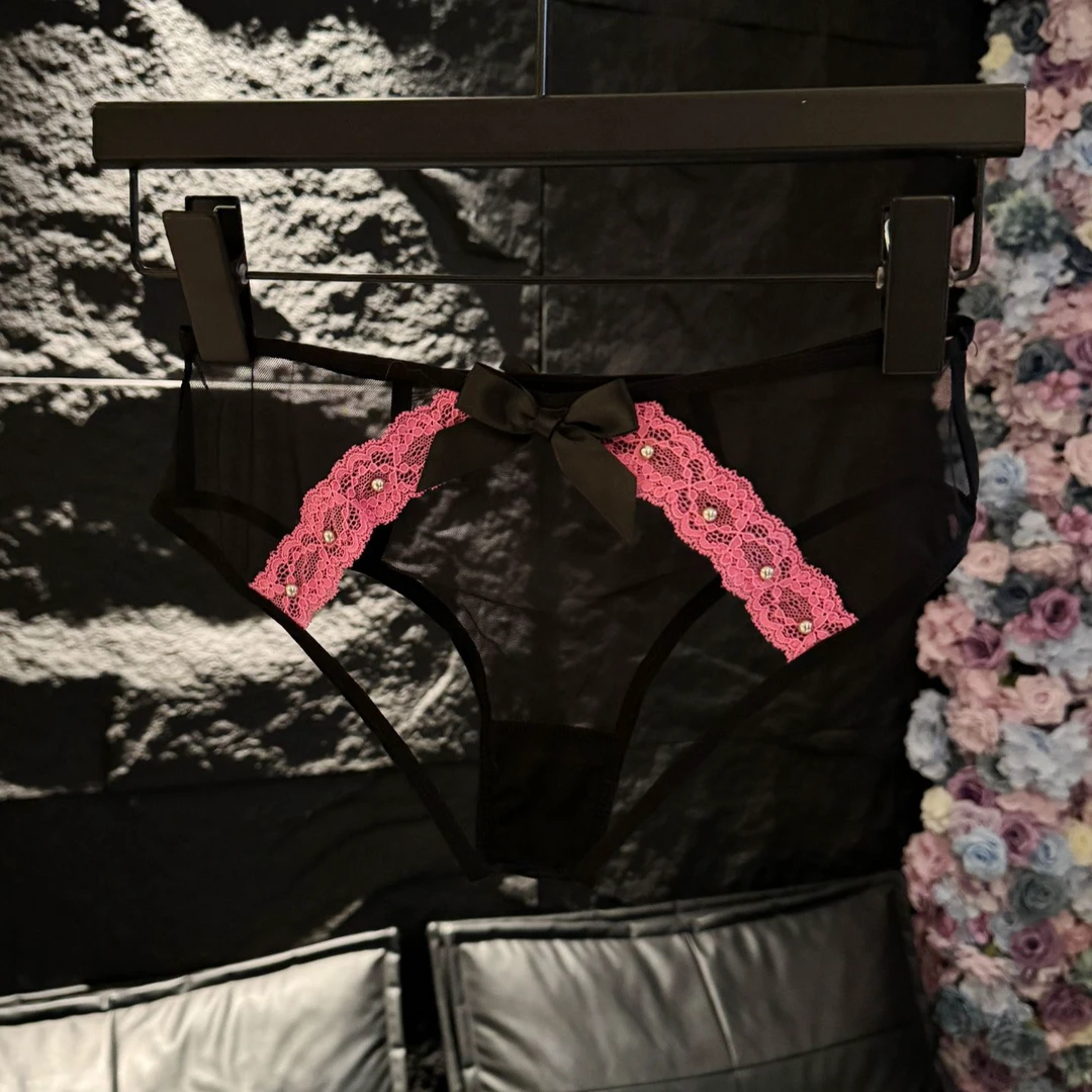 时尚款美背内裤女薄款蕾丝短款底裤女内裤镂空内裤女女装女士黑色