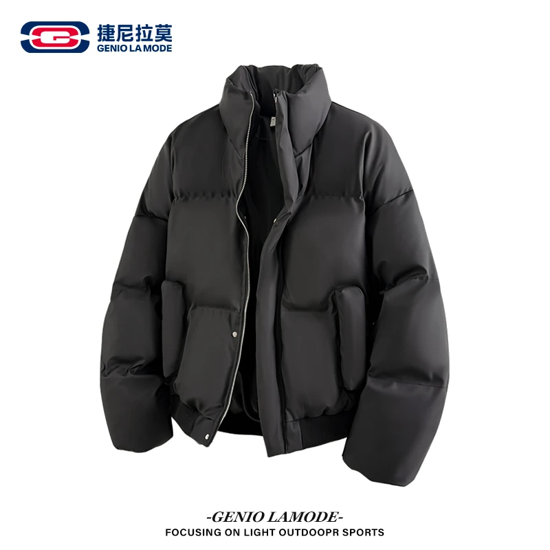 【敖瑞鹏代言】休闲免烫棉服加厚保暖棉衣纯色扎染外套免烫立领男款