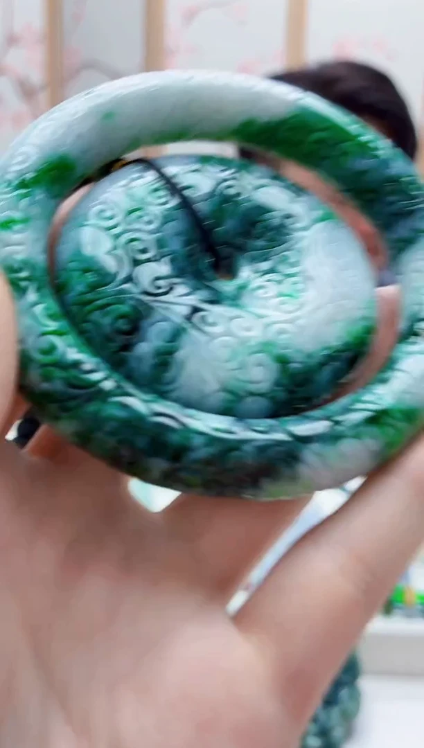 未镶嵌定制翡翠5060jw-毛货套镯（58圈）65