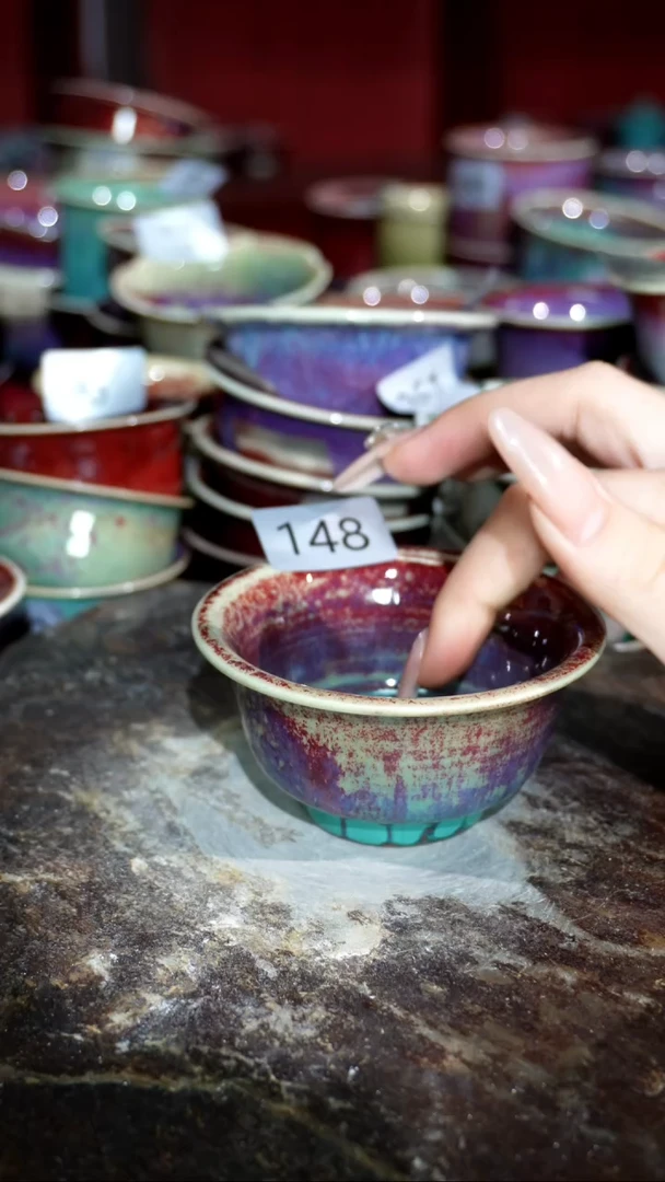 摆件精品窑变钧瓷茶器