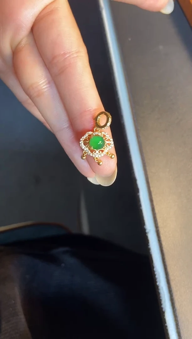 吊坠(不含链)银S925镶嵌翡翠1