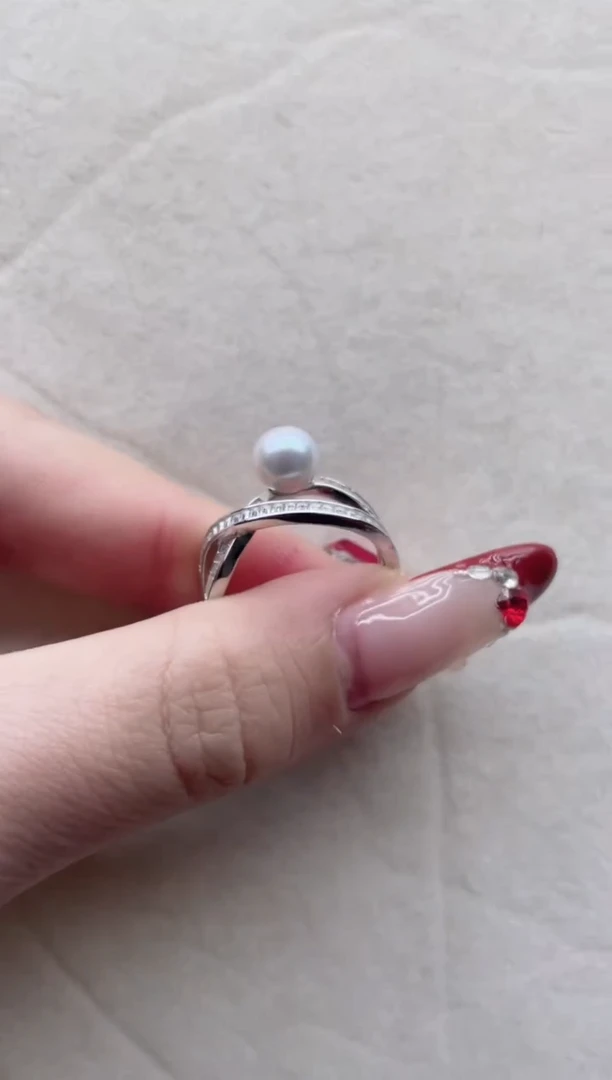 【闪购商品】海水珍珠戒指银S925镶嵌Y6