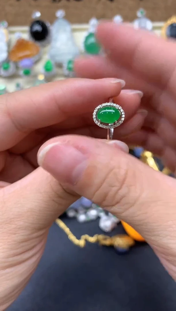 【闪购商品】翡翠戒指18K金镶嵌170-中国好珍宝