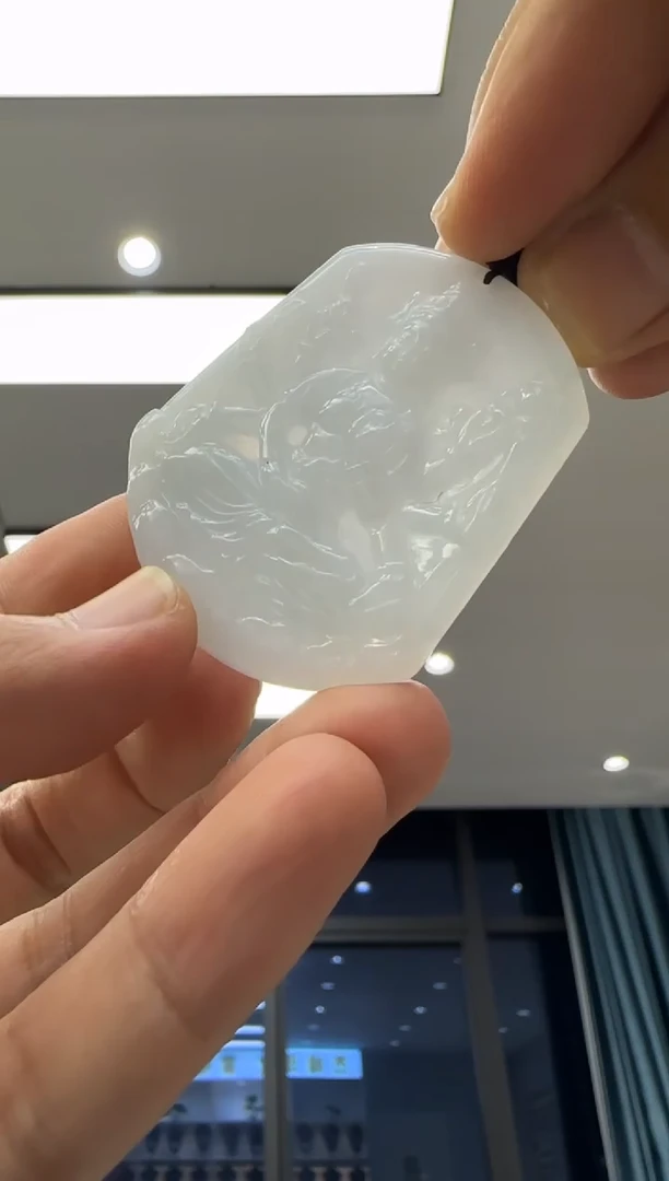 颈饰未镶嵌翡翠天然翡翠A货孤品一件