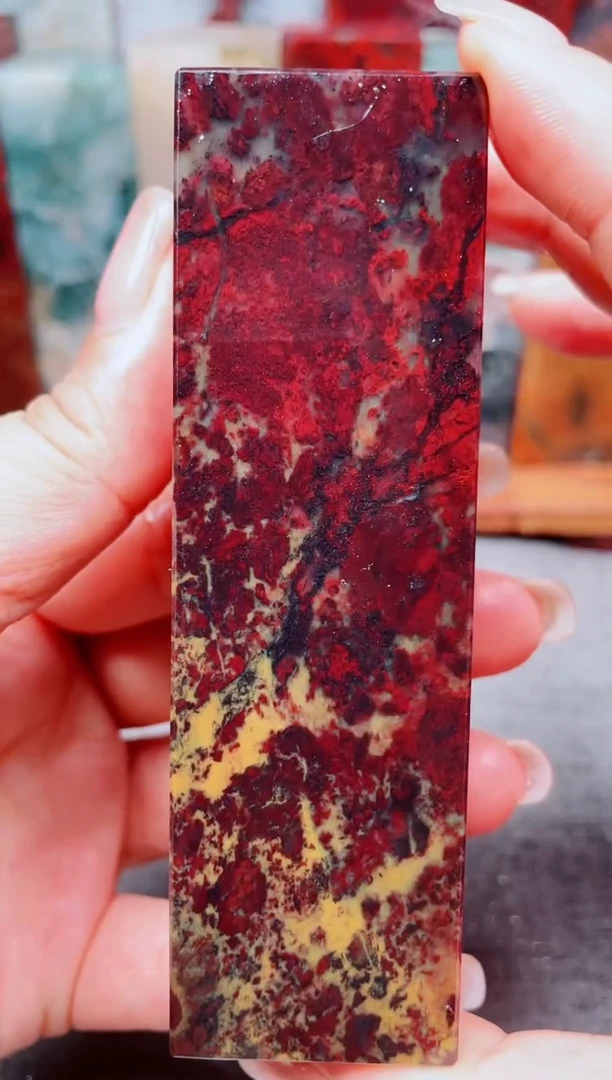 玉桂林鸡血玉素章4