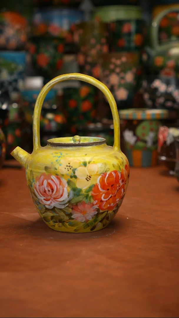 紫砂油画   釉下彩   壶