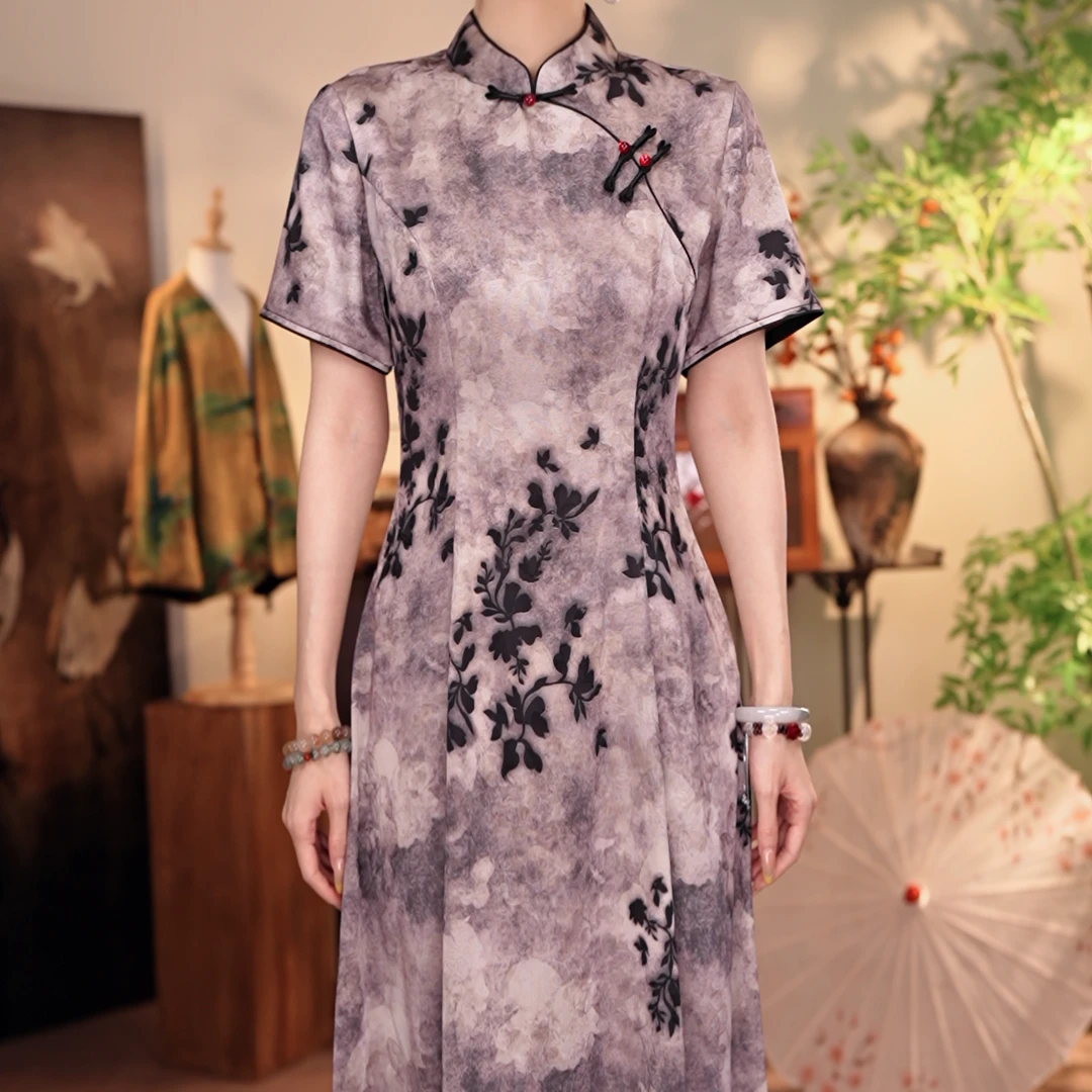 [时序] 日常气质文艺国风优雅奥黛改良旗袍AQ072204