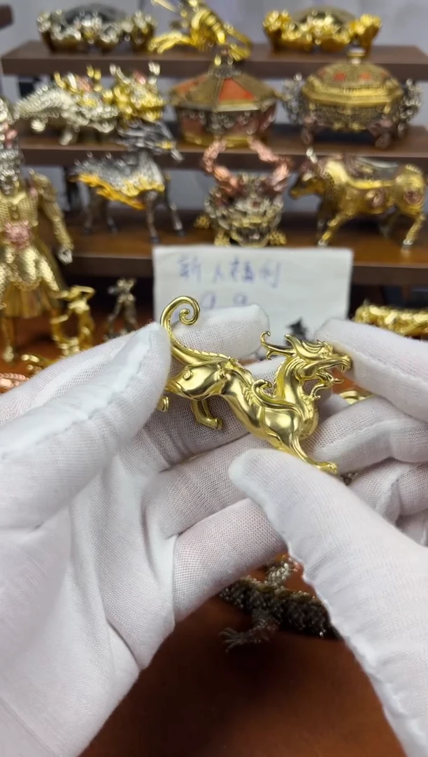 小号龙貔貅黄铜摆件实心