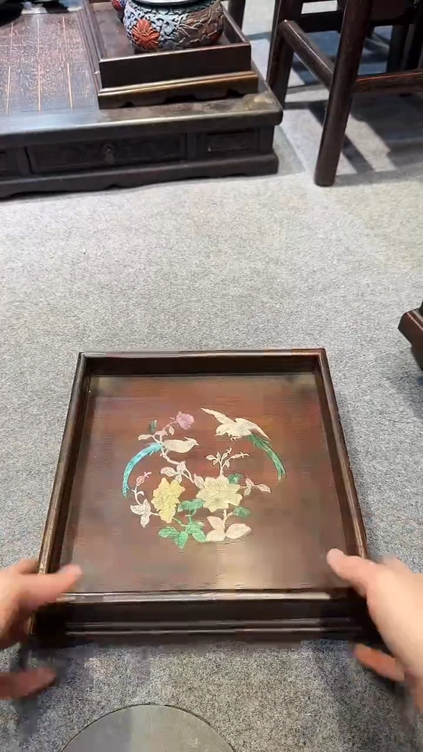 木紫檀拆件雕刻板以直播间实物为准微瑕老物件