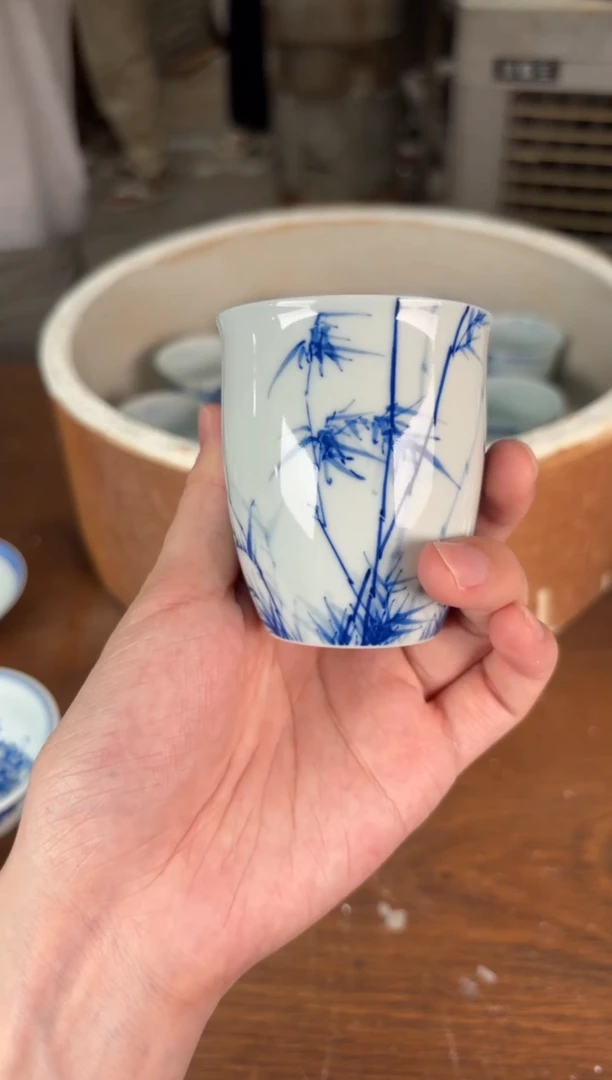 杯看山柴窑青花看山柴窑青花