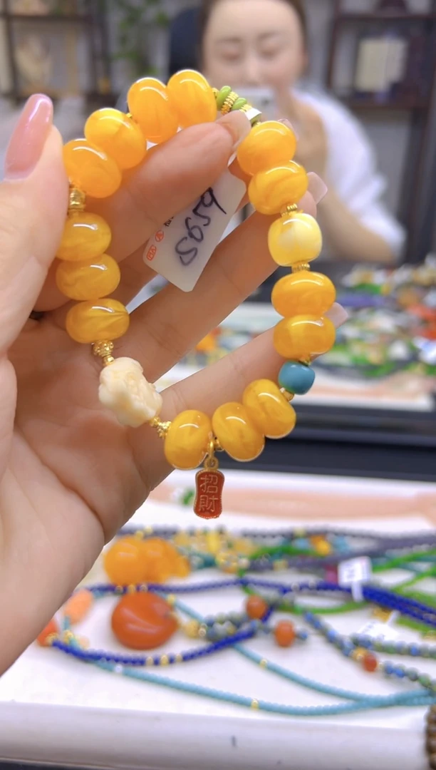 未镶嵌蜜蜡手链DIY款S659