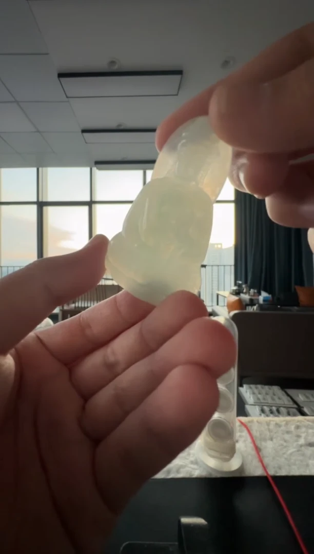 颈饰未镶嵌翡翠天然翡翠A货孤品一件