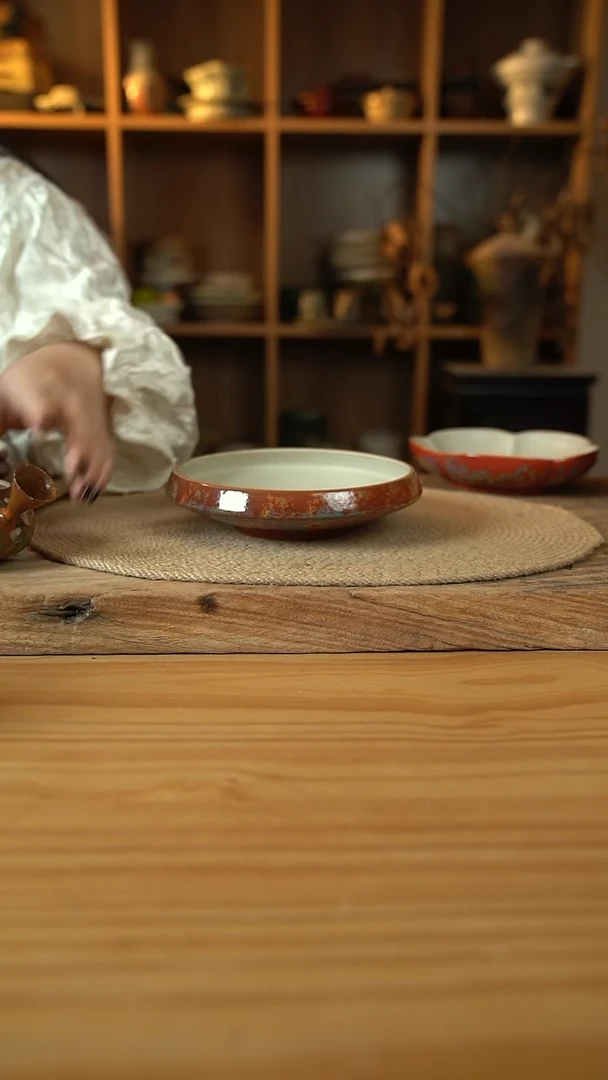 敦煌点彩系列的7英寸收口盘1个