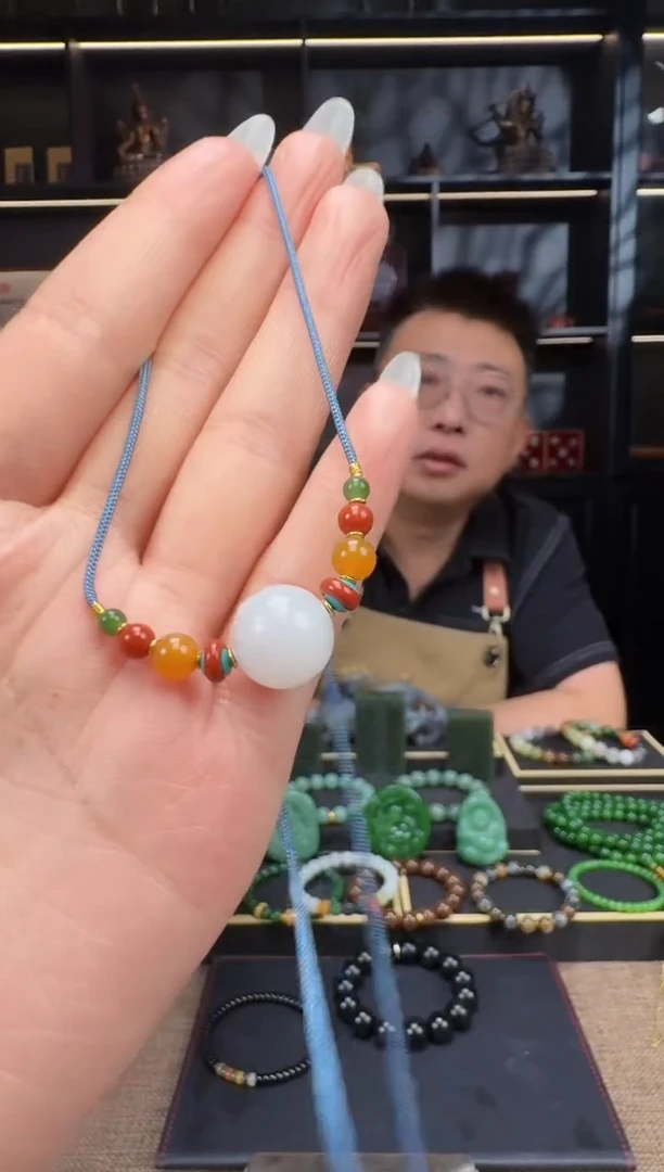 和田玉未镶嵌颈饰锁骨链