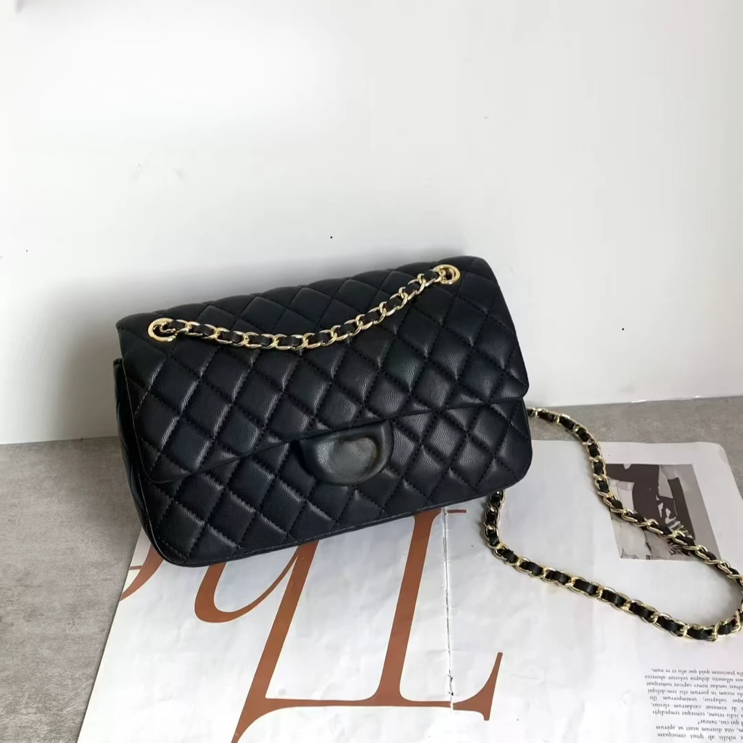 【HIEI】包包女款爆款2025新款链条斜挎包 X6662 黑（尺寸25*6.5*16）