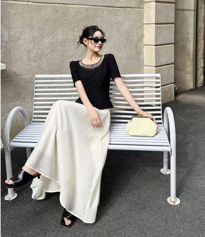 25918天美半裙两件套BLGD（上衣50-53 裤长90-93）