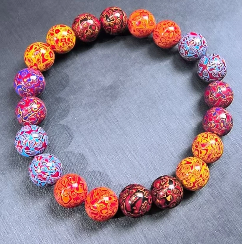 非金属珐琅手链 高品质大气工艺卡10mm手链手串