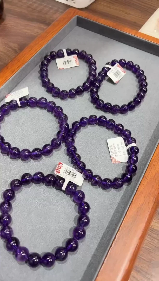 【闪购商品】水晶手串未镶嵌YW1132紫晶手链9+