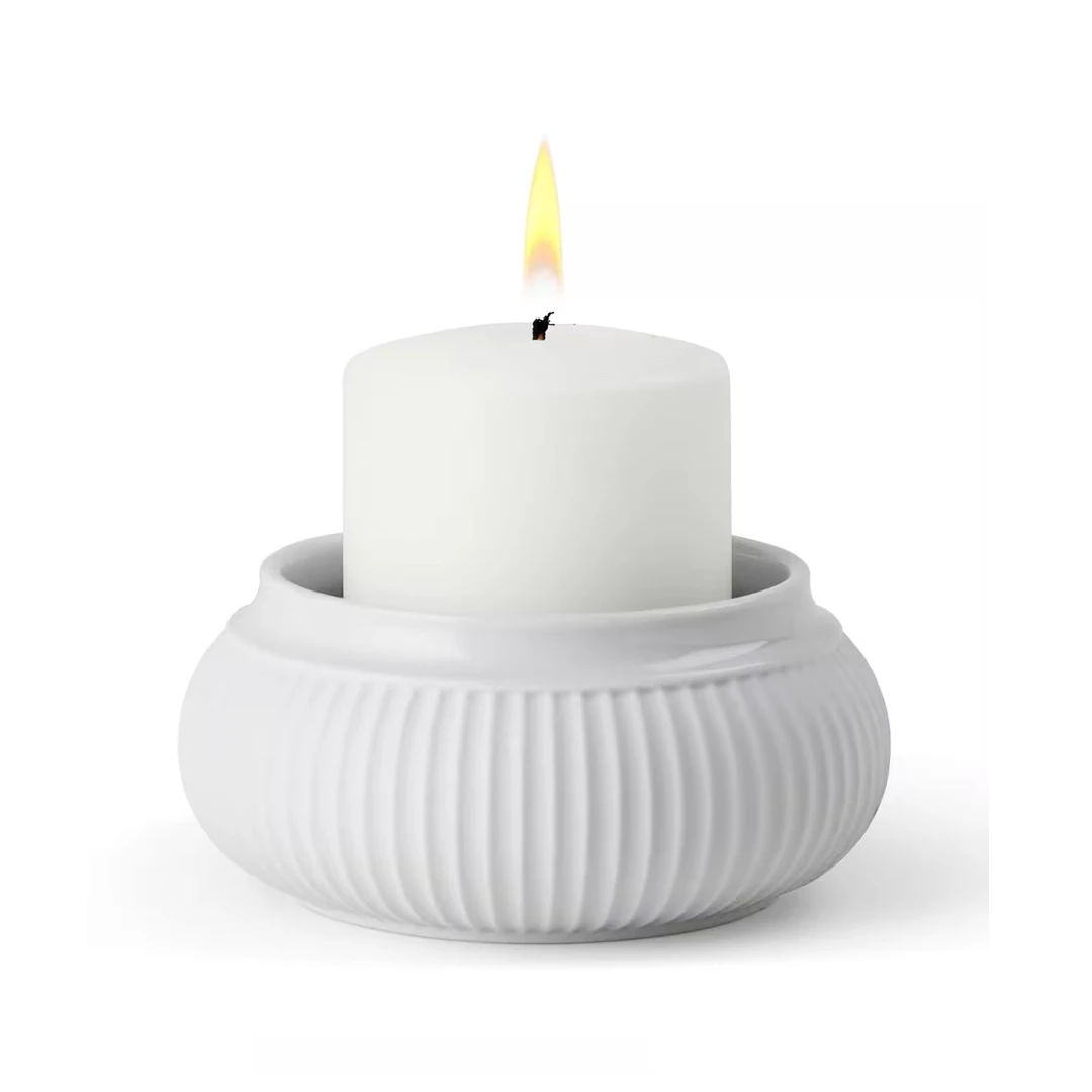 【LY家】10.5*5CM 简约高定 大号烛台 香薰台 双拼釉面 高温强化瓷