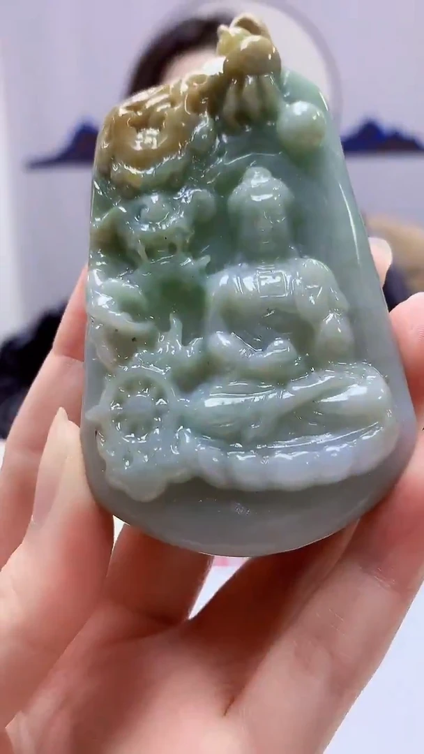 【闪购商品】定制翡翠未镶嵌4829zm-毛货挂件人物68