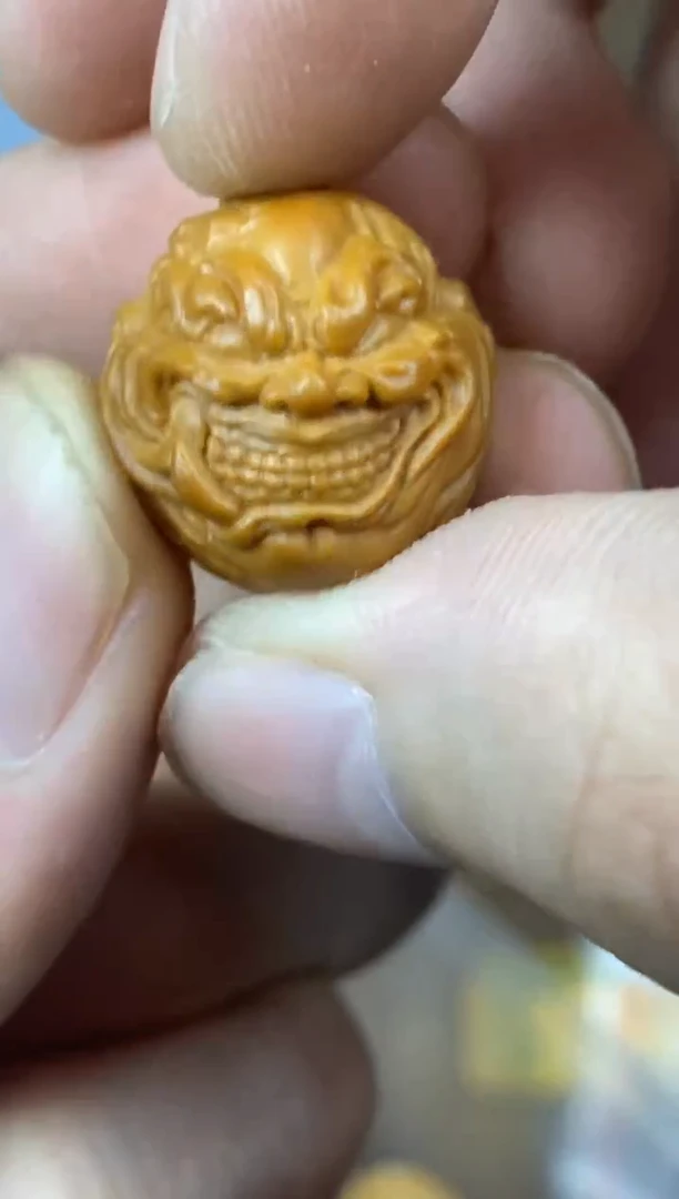 猴头核桃吊坠双獠牙 恶僧 素