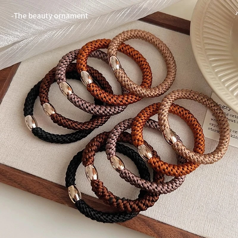 天王嫂昆凌同款高级感发圈女高马尾发绳高弹力耐用不伤发编织发圈