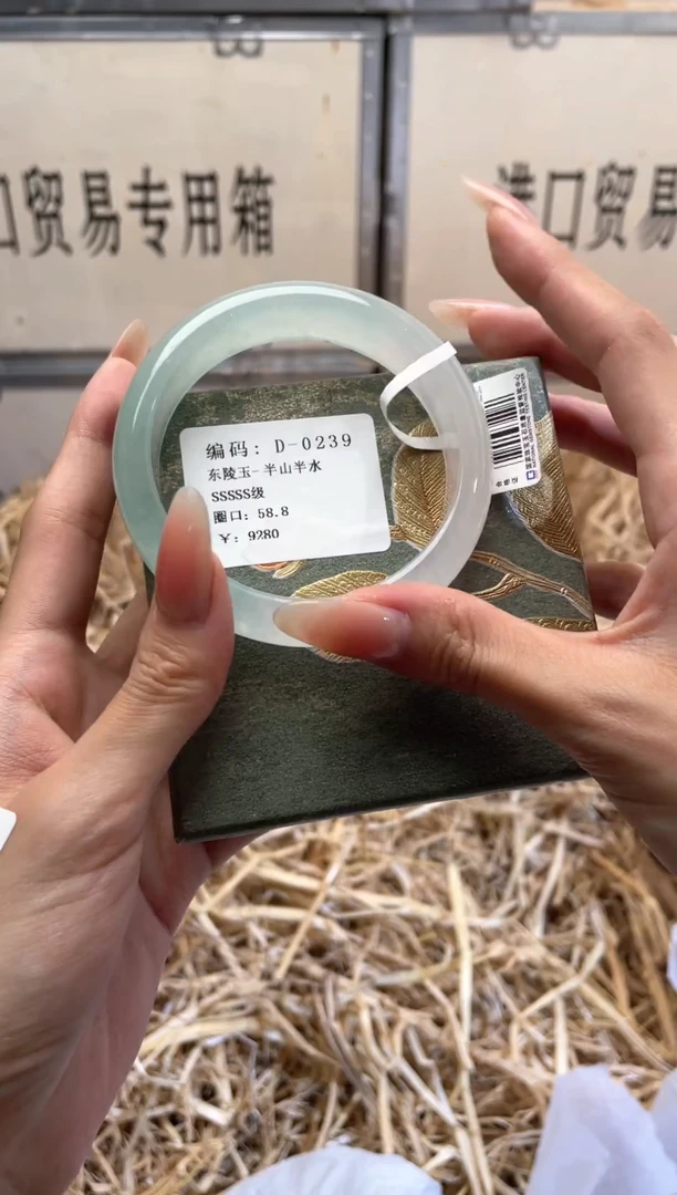 未镶嵌手镯石英质玉D0239