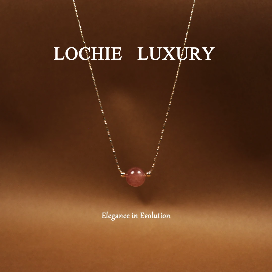 铜项链 【天柔月净】L561新中式时尚轻奢手工串珠粉色仿水晶项链