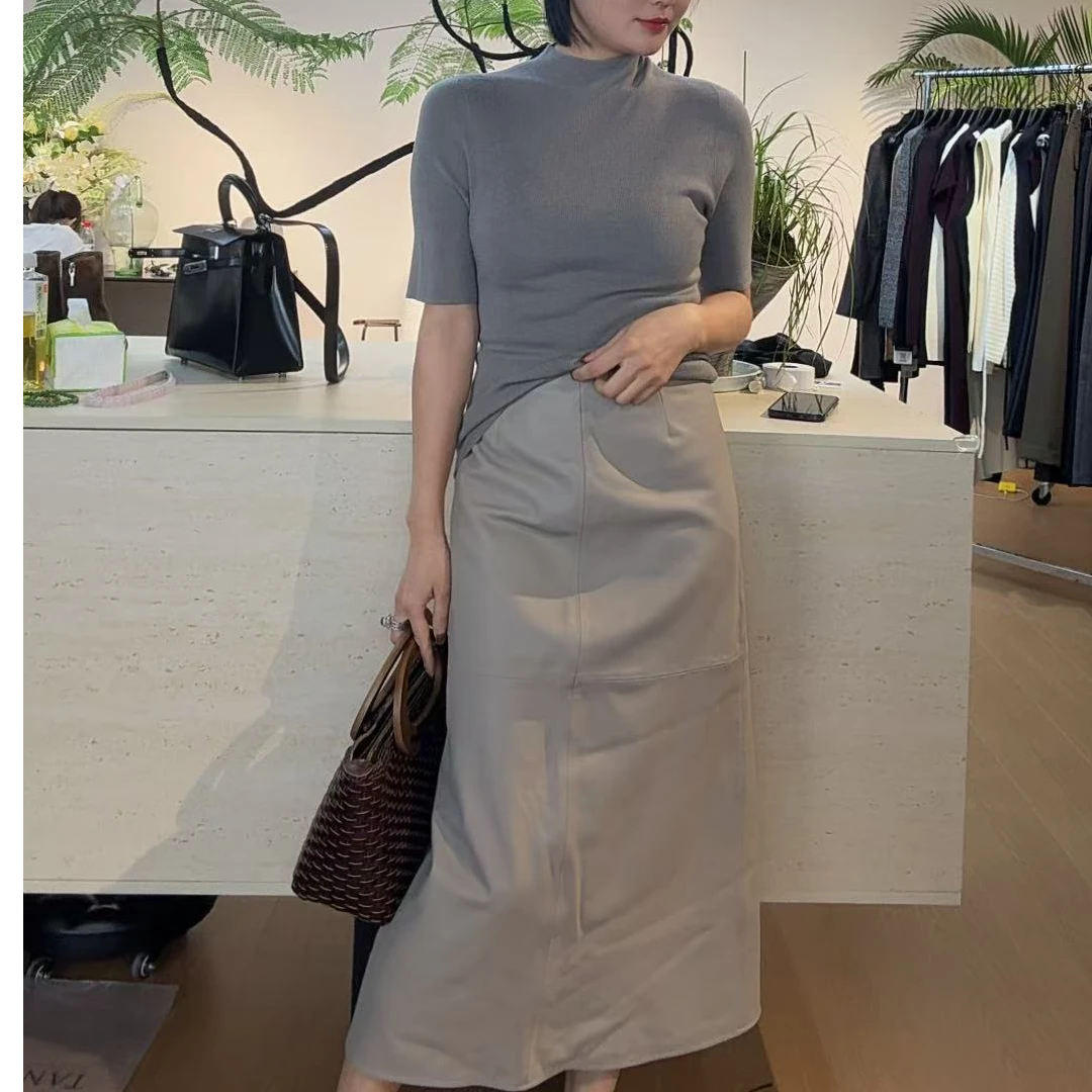 TANTAN 百搭显瘦气质简约修身半裙2455