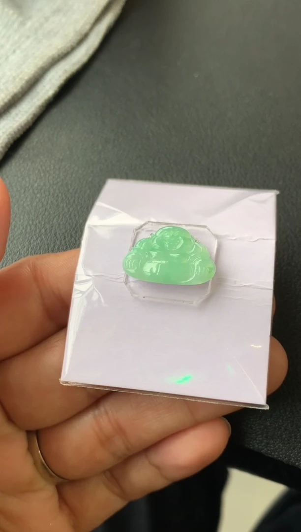 【闪购商品】定制翡翠未镶嵌甜绿小佛260+26