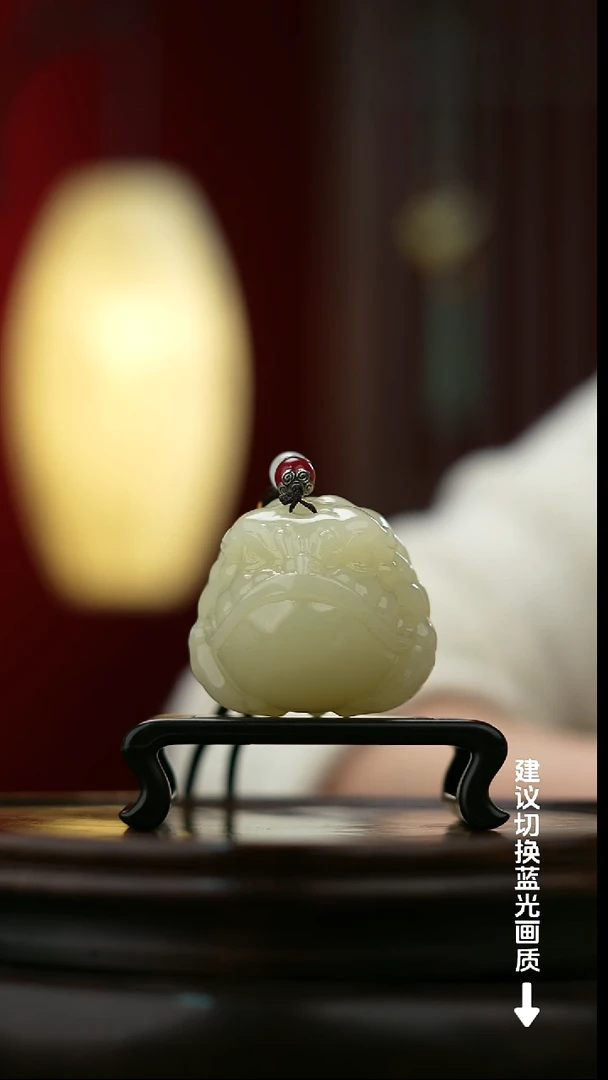 玉【恶霸金蟾】天然玉石手把件