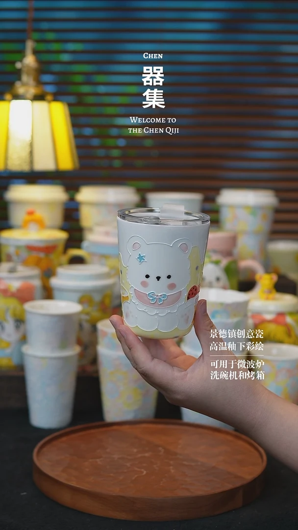 摆件白泥景德镇纯手工创意瓷