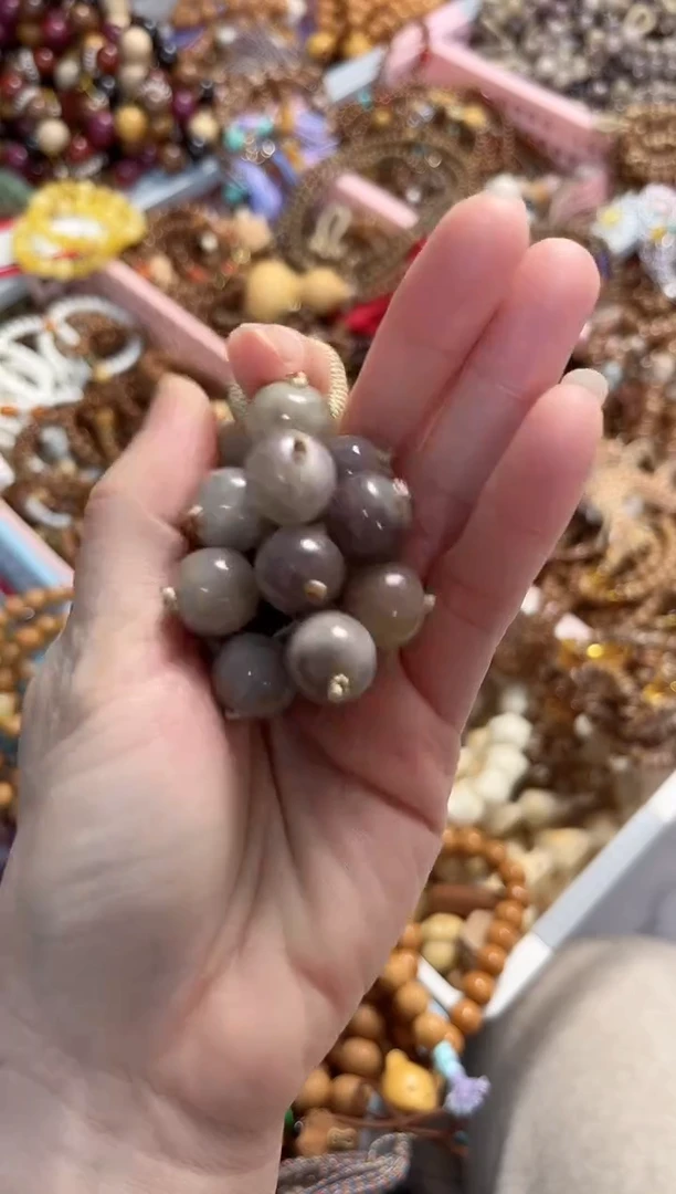 吊坠菩提根/象牙果菩提根紫葡萄手捻14mm