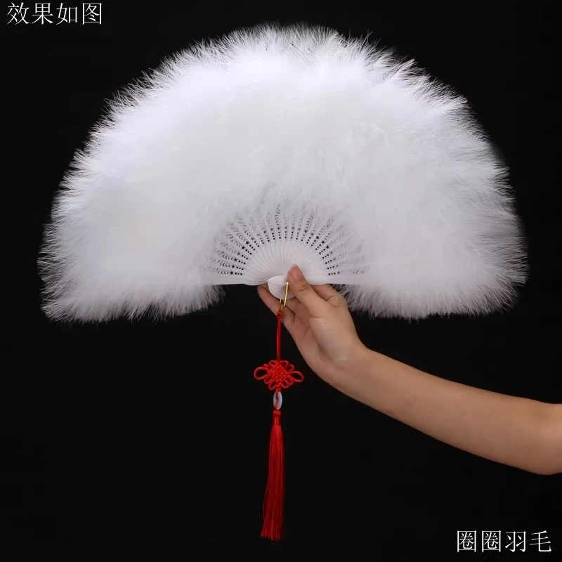 【王老师同款】羽毛扇子舞蹈扇拉丁舞古典舞表演专用道具