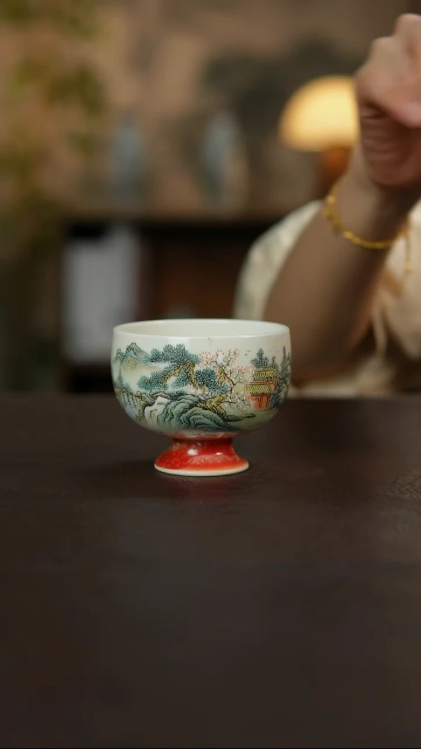 杯景德镇陶瓷杯碗柴烧多人