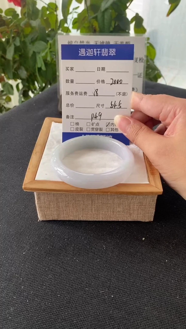 未镶嵌手镯翡翠54.5圈口 P49编码