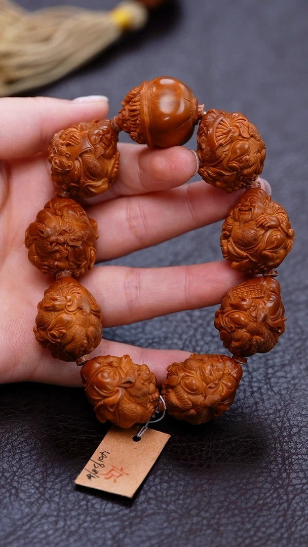 手串/手链橄榄核烧**哥财神题材